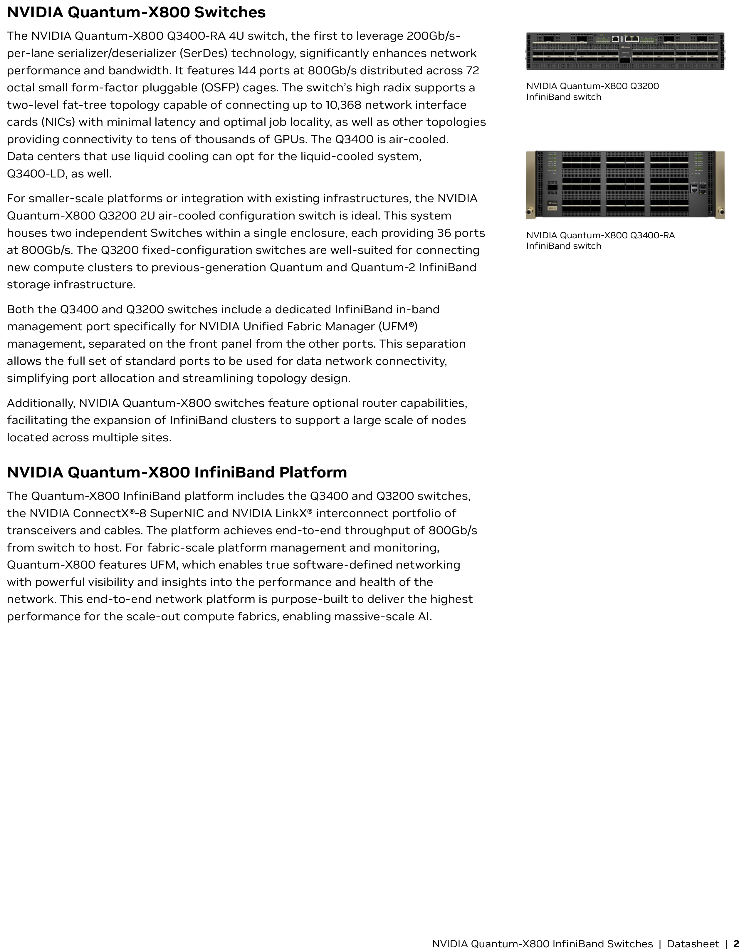 NVIDIAQuantum-X800InfiniBandSwitchesDatasheet(4)-2